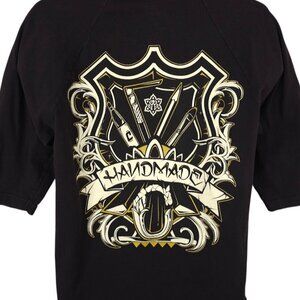 Cukui Handmade T Shirt Mens Size Large Black Raglan Art Tee Artist Tools